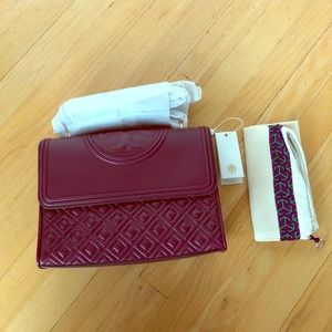 NWT Tory Burch Authentic Fleming Shoulder Bag